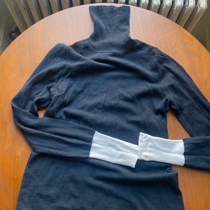 Black wool two toned Claudie Pierlot turtleneck